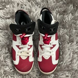 Nike Air Jordan 6 Retro Low BG “Carmine” BG size 6.5Y w/ original box